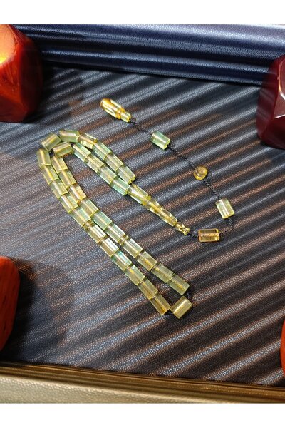 Anemore Collection سبحة من العنبر الناري مصنوعة يدويًا من إركان تشوبوكو