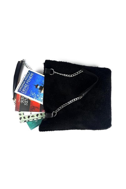 MİRO POLO Shoulder Bag Women's Black Hand and Shoulder Bag Stylish Design Silver Chain Handle