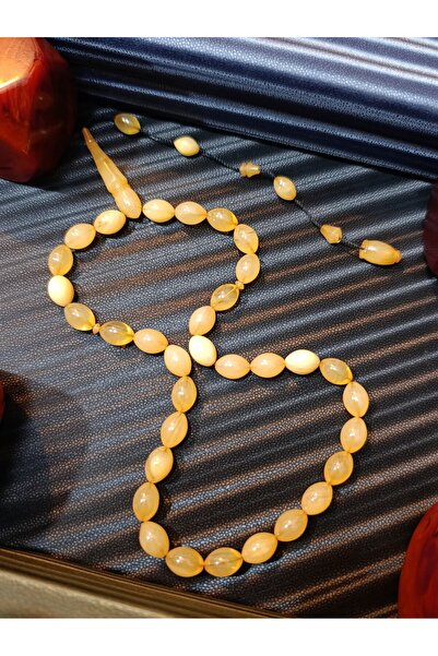 Anemore Collection كريم سكمة كهرمان للتسبيح بلون كريمي