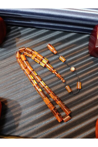 Anemore Collection سبحة من العنبر الناري مصنوعة يدويًا من إركان تشوبوكو