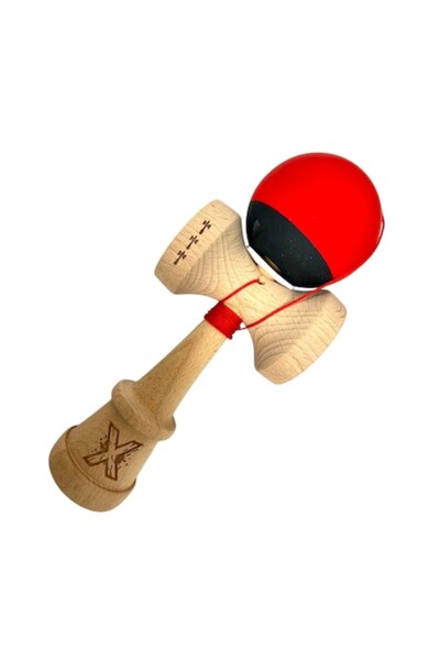 LEIBOO Kendama X, гумена дръжка, голяма чашка V3, дърво, 18 см, метален лагер...