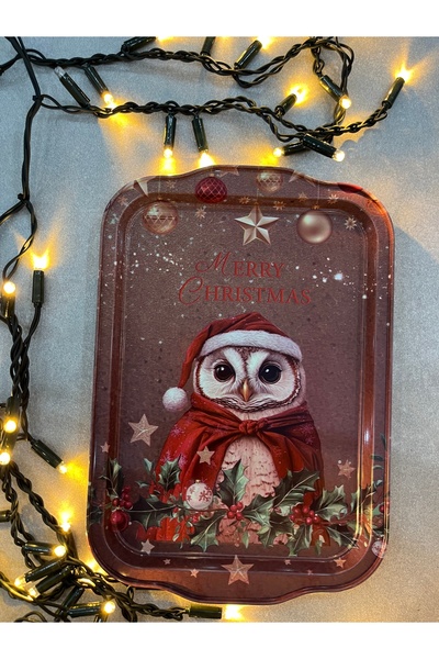 ÖzSu Mağazacılık Yılbaşı Temalı 35X20 Dekoratif Tepsi