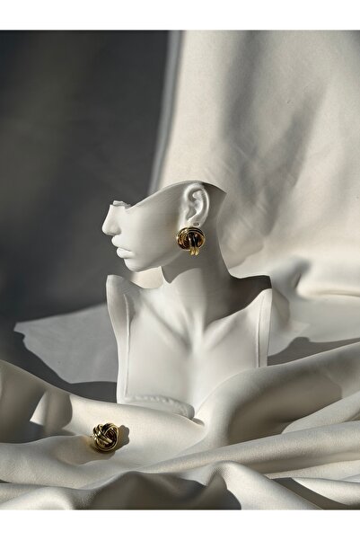 NB STEELORA Gold Color Vintage Spiral Design Women's Earrings