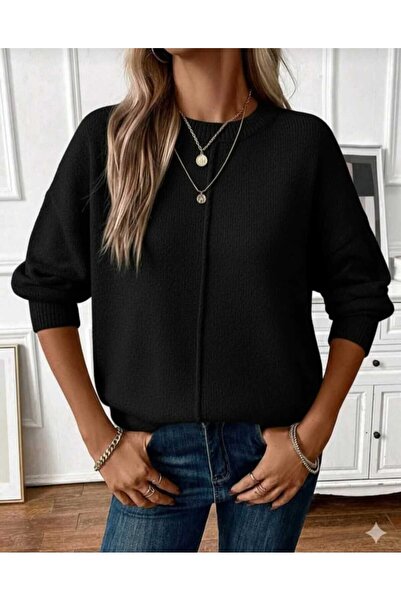 EKİN DEMİR Oversized Casual Model Crew Neck Long Sleeve Knitwear Sweater
