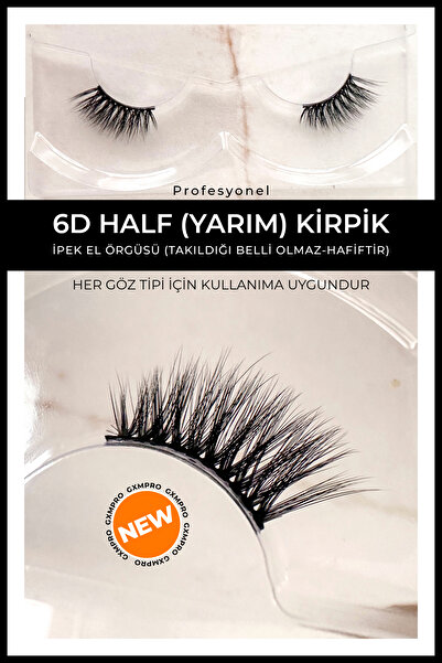 GXMPRO Cat Eye Lashes Kedi Gözü İpek Takma Kirpik - Half Köşelere Takılan (Yarım Boy) Takma Kirpik