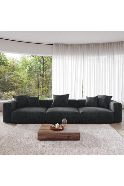 pavellium home Nova 3’lü Sünger Koltuk | 360x130 cm | Yumuşak Dokulu & Konforlu