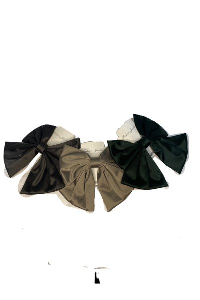 GÜLNAR BİJUTERİ Saten Bow Buckle Premium Quality Vison
