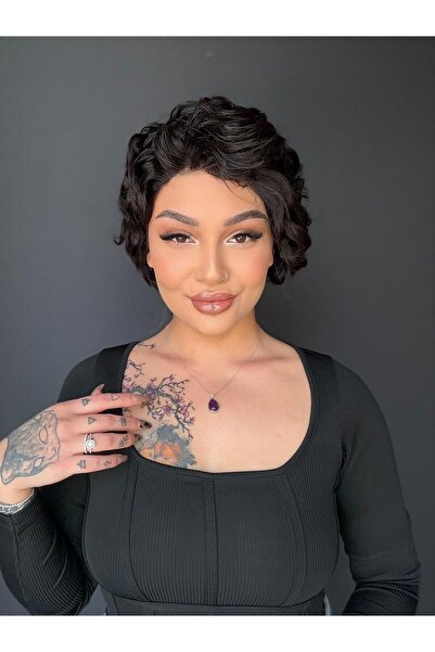 Suzan Peruk Gerçek Doğal insan Saçı Her yöne ayrımlı hava alan Medikal Tül peruk