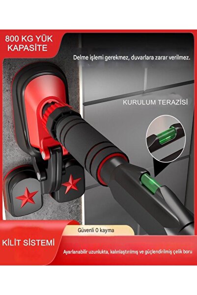 Tisul 3POD 3 Ayaklı 92-120CM Kapı Arası Barfiksi Koridor Arası Barfix Demiri - Koridor Barfixi