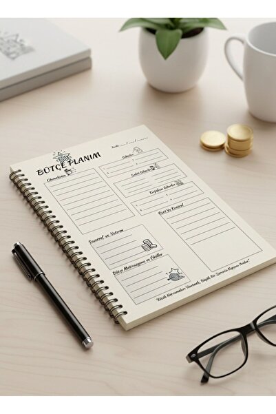 İmajmix A5 Bütçe Planlayıcı Defter - Spiralli Aylık Harcama Takibi