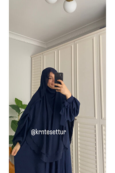 Hijab Kol bağlamalı elbise Gölgeli sufle