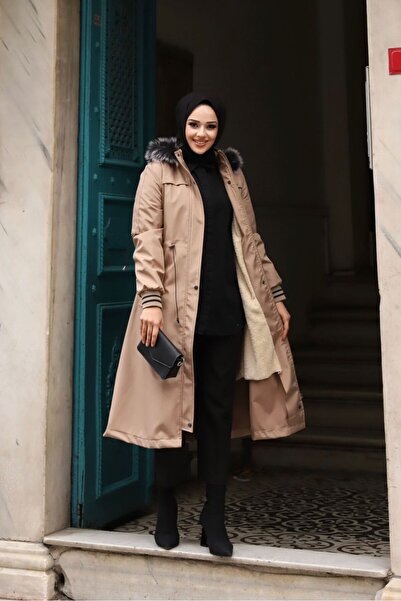 Vibeys Collection Women's Winter Coat & Coat with Fur Inside and Waterproof