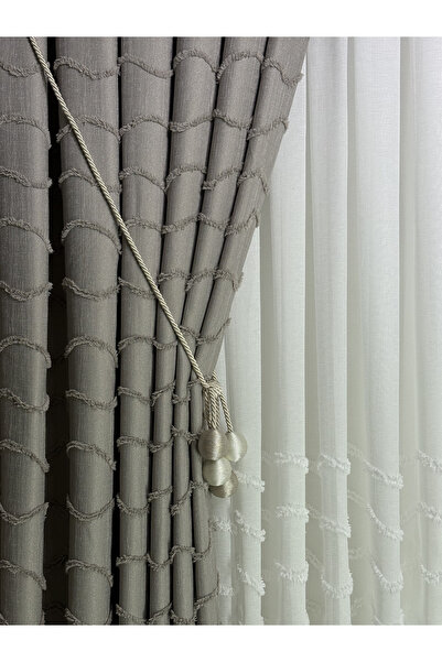 Storlant Puffy Şerit Dokulu Fon Perde l Sık Pile l Tercih Edilen - Ürün Sık Pile l Aksesuar Hediyeli