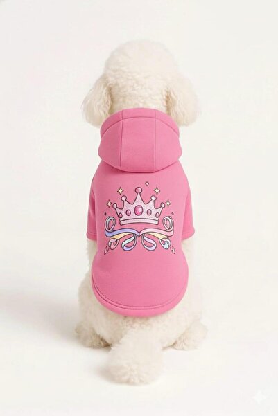 Buddy Store Kedi & Köpek Kıyafeti Sweatshirt - Şeker Pembe Kapüşonlu Hoodie