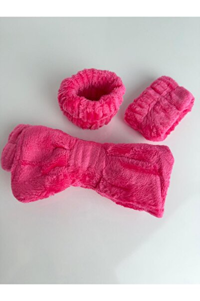 Bumelo سوبر سوفت وبري ماكياج، عصابة رأس للسبا وأكمام (لون وردي فاتح، جلد لير)