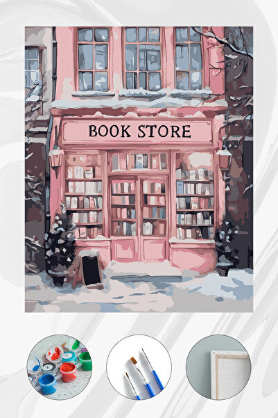 Parloran Sayılarla Boyama 40x50 cm Tuval Seti - Boyaları Ve Fırçaları Dahil -...