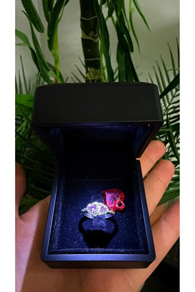 carrot silver SEVGİLİLER GÜNÜ HEDİYESİ - PREMİUM IŞIKLI KUTUDA 925 AYAR GÜMÜŞ...