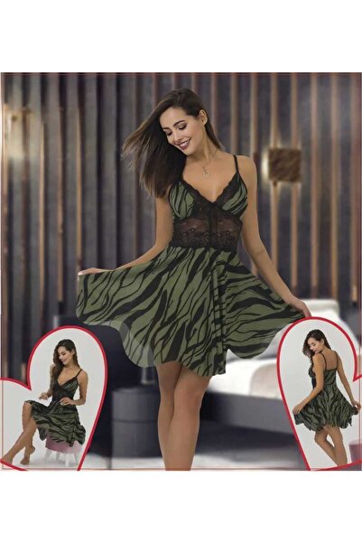 ZAVERA WOMAN Women's Lace Detailed 100% Cotton Nightgown