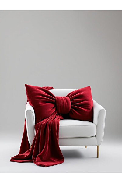 FARCY Pernă XXL cu aspect de fundă, umplută cu pluș, fundă cu panglică, pernă cadou, pernă pentru scaun, pernă pentru pat