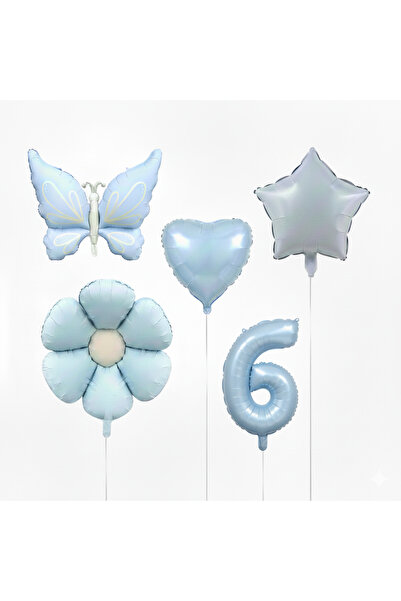 ÇITIPITISTORE مجموعة بالونات عيد الميلاد الجديدة على شكل فراشة زرقاء وديزي من...