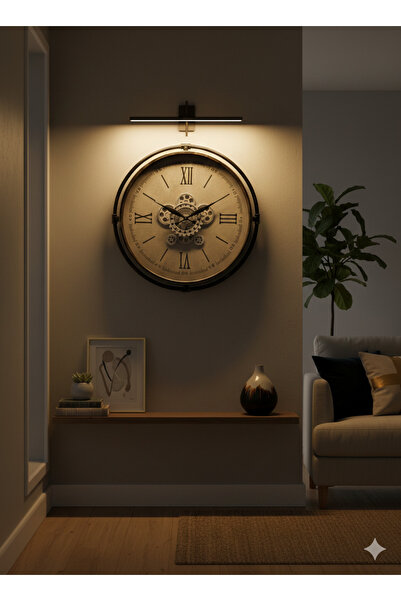 AAA Sınırlı Sayıda Koleksiyonluk Vintage Stili Çarklı Duvar Saati