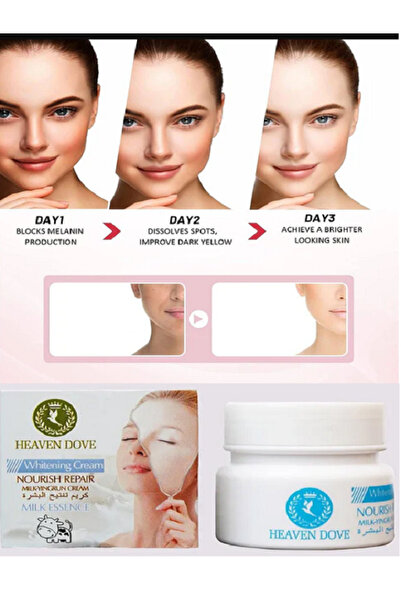 Heaven Dove Yüz Vücut Beyazlatma Kremi, Cilt Besleyici Leke İnce Çizgi Karşıtı, Cilt Kusurları Onarıcı Süt Kremi