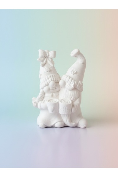 Liva Kahveci Aşıklar Gnome Ham Boyasiz Obje