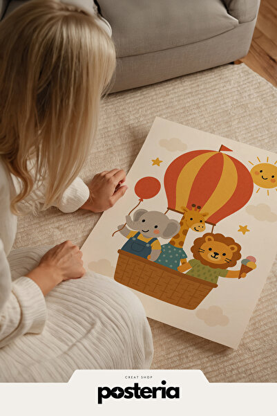 Posteria İskandinav, Erkek Ve Kız Çocuk, Vintage Bohem Çocuk Odası Dekoru, Ço...