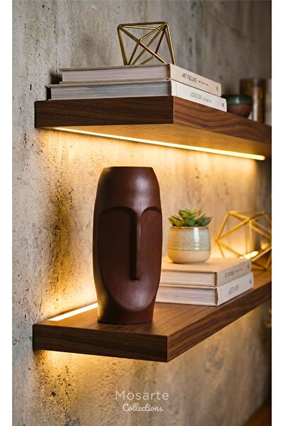 Mosarte سلسلة ستونفيس: مزهرية/تمثال وجه تجريدي بسيط - قطعة ديكور عصرية 23 سم