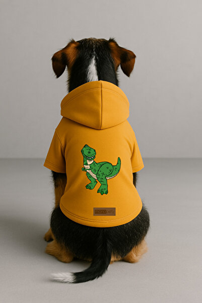 Monopetz Printed Dog and Cat Clothing & Dress with Fleece Inside - Yellow Col...