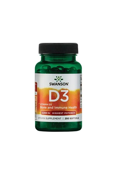 SWANSON Vitamina D3, 5000 UI - 250 capsule