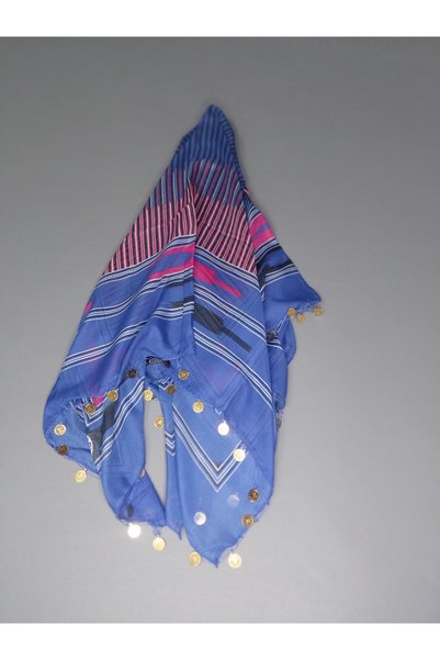 keşancım Black Sea Cheese Cloth Blue with Gold Sequins