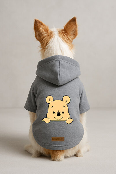 Monopetz Printed Dog and Cat Clothing & Dress with Fleece Inside - Gray Color...