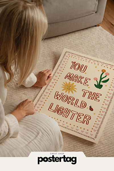 Posteria İskandinav, Erkek Ve Kız Çocuk, Vintage Bohem Çocuk Odası Dekoru, Ço...