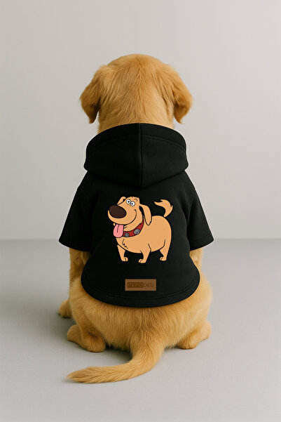 Monopetz Printed Fleece Inside Dog and Cat Clothing & Dress - Black Color K H...