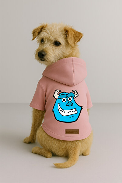 Monopetz Printed Dog and Cat Clothing & Dress with Fleece Inside - Pink Color...