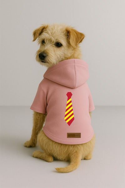Monopetz Printed Dog and Cat Outfit & Dress with Fleece Inside - Pink Color K...