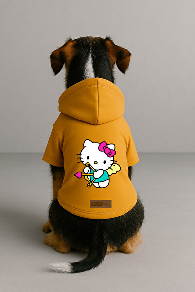 Monopetz Printed Dog and Cat Clothing & Dress with Fleece Inside - Yellow Col...
