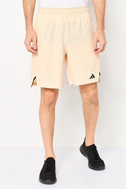 adidas Men Regular Fit 9 Inseam Training D4T Shorts, Beige