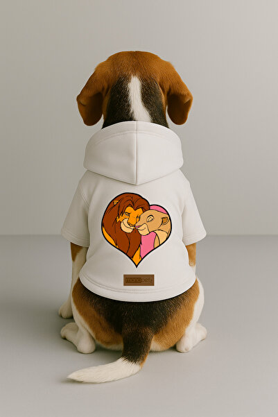 Monopetz Printed Dog and Cat Clothing & Dress with Fleece Inside - White Colo...