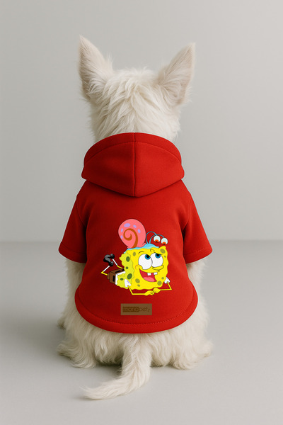 Monopetz Printed Dog and Cat Clothing & Dress with Fleece Inside - Red Color ...