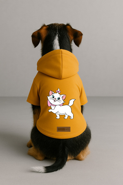 Monopetz Printed Dog and Cat Clothing & Dress with Fleece Inside - Yellow Col...