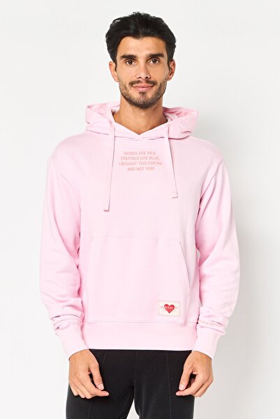 adidas Men Sportwear Fit Long Sleeve Outdoor Hoodie, Pink