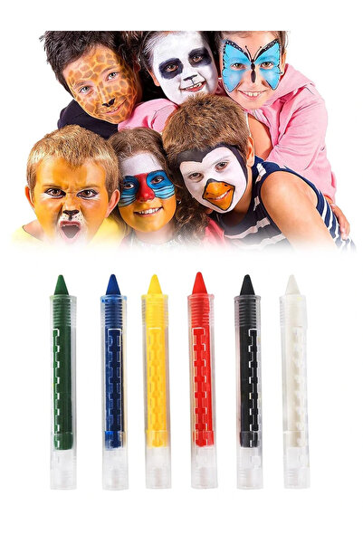 Lisinya Clown Face Painting Kit Makeup Painting Set with Pen 6 Colors - Tygoo