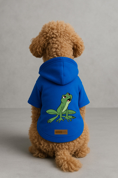 Monopetz Printed Dog and Cat Clothing & Dress with Fleece Inside - Blue Color...