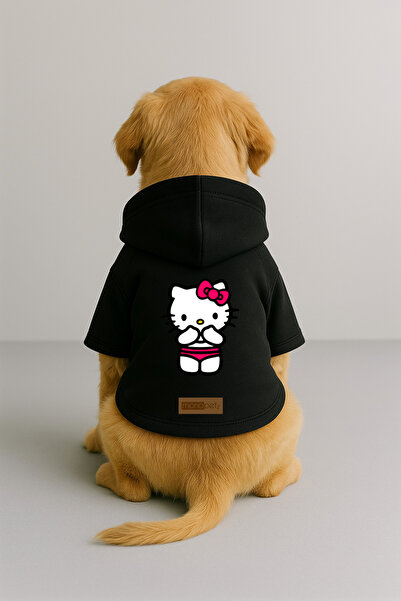 Monopetz Printed Dog and Cat Outfit & Dress with Fleece Inside - Black Color ...