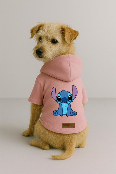 Monopetz Baskılı İçi Polarlı Köpek ve Kedi Kıyafeti & Elbisesi - Pembe Renk K...