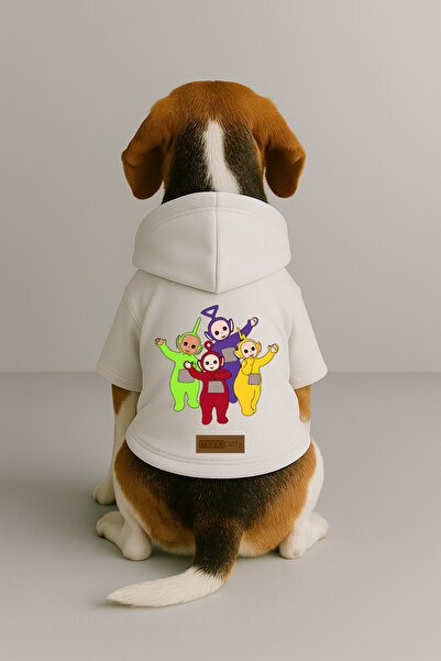 Monopetz Printed Dog and Cat Clothing & Dress with Fleece Inside - White Colo...