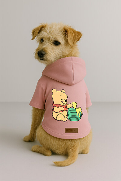 Monopetz Printed Dog and Cat Outfit & Dress with Fleece Inside - Pink Color K...