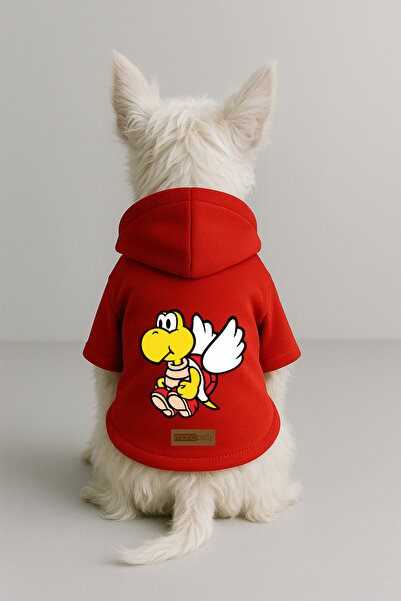 Monopetz Printed Dog and Cat Outfit & Dress with Fleece Inside - Red Color K ...